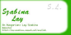 szabina lay business card